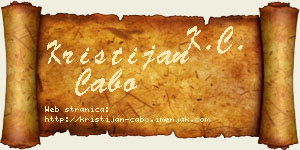 Kristijan Cabo vizit kartica